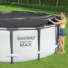 Bestway Telone Flowclear in PVC Ø305 cm, grigio, per Steel PRO Max Pool Ø 305 cm Copripiscina