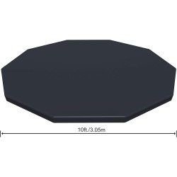 Bestway Telone Flowclear in PVC Ø305 cm, grigio, per Steel PRO Max Pool Ø 305 cm Copripiscina