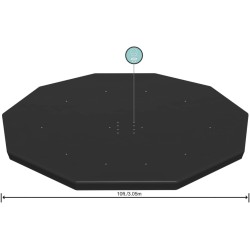 Bestway Telone Flowclear in PVC Ø305 cm, grigio, per Steel PRO Max Pool Ø 305 cm Copripiscina
