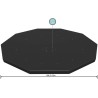 Bestway Telone Flowclear in PVC Ø305 cm, grigio, per Steel PRO Max Pool Ø 305 cm Copripiscina