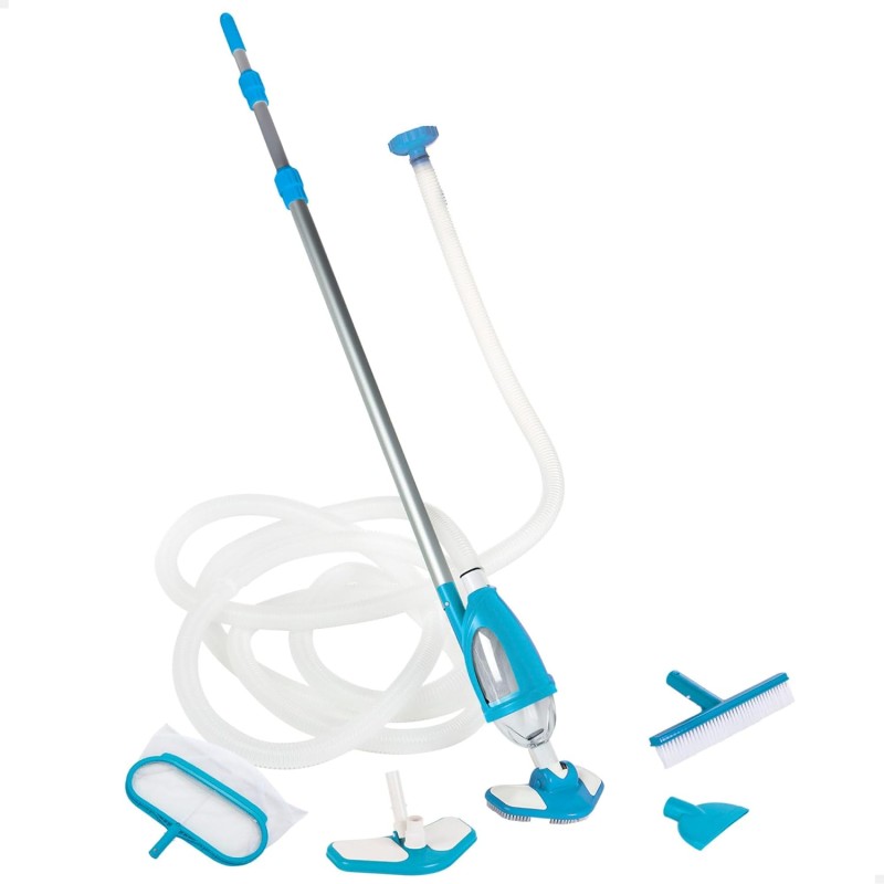 Intex 28003 Deluxe Kit di Pulizia per Piscine fino a 5.49 m, Grigio/Blu, 113.03 x 29.84 x 12.38 cm, Sacco in poliestere