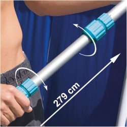 Intex 28003 Deluxe Kit di Pulizia per Piscine fino a 5.49 m, Grigio/Blu, 113.03 x 29.84 x 12.38 cm, Sacco in poliestere