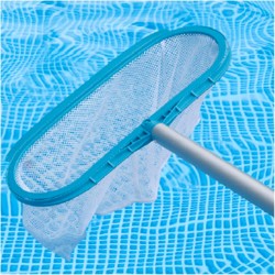 Intex 28003 Deluxe Kit di Pulizia per Piscine fino a 5.49 m, Grigio/Blu, 113.03 x 29.84 x 12.38 cm, Sacco in poliestere