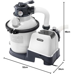 Intex 26644 Pompa a Sabbia - Flusso Acqua: 4.500 l/h, Flusso Sistema: 4.000 l/h