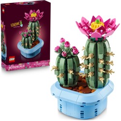 LEGO Botanicals Cactus in Fiore 11509 - Pianta Artificiale in Vaso con 2 Cactus e Fiori Finti - Decorazione per la Casa di San 