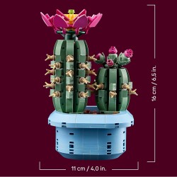 LEGO Botanicals Cactus in Fiore 11509 - Pianta Artificiale in Vaso con 2 Cactus e Fiori Finti - Decorazione per la Casa di San 