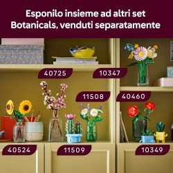 LEGO Botanicals Cactus in Fiore 11509 - Pianta Artificiale in Vaso con 2 Cactus e Fiori Finti - Decorazione per la Casa di San 