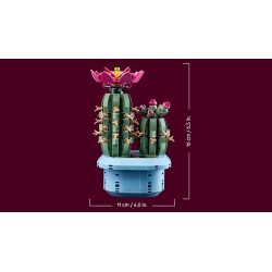 LEGO Botanicals Cactus in Fiore 11509 - Pianta Artificiale in Vaso con 2 Cactus e Fiori Finti - Decorazione per la Casa di San 