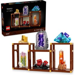 LEGO Ideas 21362 Collezione di Minerali - Costruzioni per Adulti - Modellino da Esposizione con Elementi di Cristallo tra cui A