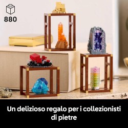 LEGO Ideas 21362 Collezione di Minerali - Costruzioni per Adulti - Modellino da Esposizione con Elementi di Cristallo tra cui A