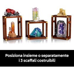 LEGO Ideas 21362 Collezione di Minerali - Costruzioni per Adulti - Modellino da Esposizione con Elementi di Cristallo tra cui A