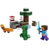 LEGO Minecraft 21583 Avventura di Steve nella Taiga - Giocattolo con Minifigure di Steve con Spada di Diamante, Creeper, Volpe 