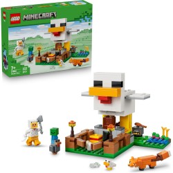 LEGO Minecraft 21585 Fattoria di Galline - Giocattolo da Costruire con Minifigure di un Fan della Gallina, Mob di un Baby Zombi