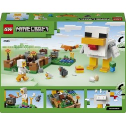 LEGO Minecraft 21585 Fattoria di Galline - Giocattolo da Costruire con Minifigure di un Fan della Gallina, Mob di un Baby Zombi