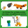 LEGO Minecraft 21585 Fattoria di Galline - Giocattolo da Costruire con Minifigure di un Fan della Gallina, Mob di un Baby Zombi