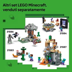 LEGO Minecraft 21585 Fattoria di Galline - Giocattolo da Costruire con Minifigure di un Fan della Gallina, Mob di un Baby Zombi