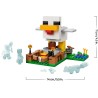 LEGO Minecraft 21585 Fattoria di Galline - Giocattolo da Costruire con Minifigure di un Fan della Gallina, Mob di un Baby Zombi