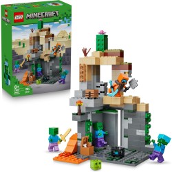 LEGO Minecraft 21587 Zombie Dungeon - Giocattolo Interattivo con Minifigure di Viandante, 3 Figure Zombie, Slime e un Tavolo da
