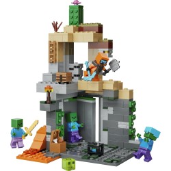 LEGO Minecraft 21587 Zombie Dungeon - Giocattolo Interattivo con Minifigure di Viandante, 3 Figure Zombie, Slime e un Tavolo da