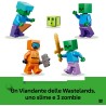 LEGO Minecraft 21587 Zombie Dungeon - Giocattolo Interattivo con Minifigure di Viandante, 3 Figure Zombie, Slime e un Tavolo da
