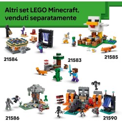 LEGO Minecraft 21587 Zombie Dungeon - Giocattolo Interattivo con Minifigure di Viandante, 3 Figure Zombie, Slime e un Tavolo da