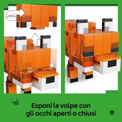 LEGO Minecraft 21588 La Volpe Giocattolo - Puzzle Animale 3D con Accessori - Decorazione per la Gaming Room o per la Camera da 