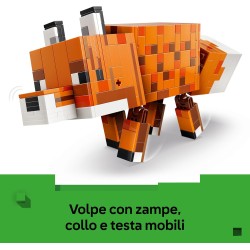 LEGO Minecraft 21588 La Volpe Giocattolo - Puzzle Animale 3D con Accessori - Decorazione per la Gaming Room o per la Camera da 