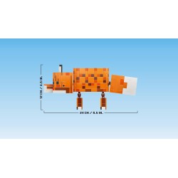 LEGO Minecraft 21588 La Volpe Giocattolo - Puzzle Animale 3D con Accessori - Decorazione per la Gaming Room o per la Camera da 