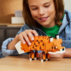 LEGO Minecraft 21588 La Volpe Giocattolo - Puzzle Animale 3D con Accessori - Decorazione per la Gaming Room o per la Camera da 