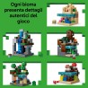 LEGO Minecraft 21589 Mini-Biomi Giocattolo - Decorazione Fai da Te in Miniatura per la Stanza da Gaming - Puzzle 3D con 5 Micro