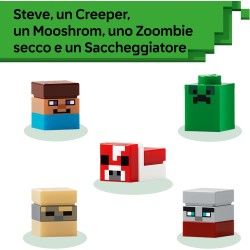 LEGO Minecraft 21589 Mini-Biomi Giocattolo - Decorazione Fai da Te in Miniatura per la Stanza da Gaming - Puzzle 3D con 5 Micro