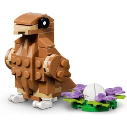 LEGO Creator 31376 3 in 1 Simpatico Criceto con Fiore Giocattolo - Animale Trasformabile in Riccio o Aquila con Uovo - Decorazi