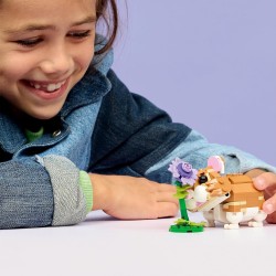 LEGO Creator 31376 3 in 1 Simpatico Criceto con Fiore Giocattolo - Animale Trasformabile in Riccio o Aquila con Uovo - Decorazi