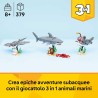 LEGO Creator 31381 3 in 1 Squalo con Scrigno del Tesoro Giocattolo - Animale Marino Trasformabile in Rana Pescatrice o Manta - 