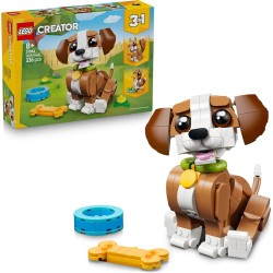 LEGO Creator 31382 3 in 1 Adorabili Animali: Cagnolino Giocoso - Giocattolo con Animale Domestico Trasformabile in Scoiattolo o