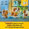 LEGO Creator 31382 3 in 1 Adorabili Animali: Cagnolino Giocoso - Giocattolo con Animale Domestico Trasformabile in Scoiattolo o