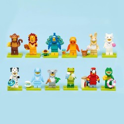 LEGO 71051 Minifigures Serie Animali 28 - Scatola a Sorpresa - Giocattolo con 1 di 12 Personaggi da Collezione tra cui Leone, C