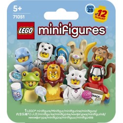 LEGO 71051 Minifigures Serie Animali 28 - Scatola a Sorpresa - Giocattolo con 1 di 12 Personaggi da Collezione tra cui Leone, C
