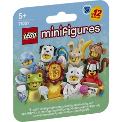 LEGO 71051 Minifigures Serie Animali 28 - Scatola a Sorpresa - Giocattolo con 1 di 12 Personaggi da Collezione tra cui Leone, C