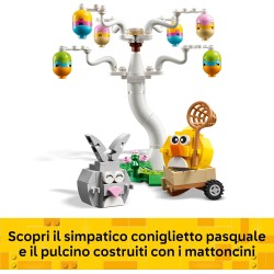 LEGO 40808 Coniglietto Pasquale e Caccia alle Uova - Giocattolo di Pasqua con Figure di Coniglio e Uccellino - Kit di Arti e Me