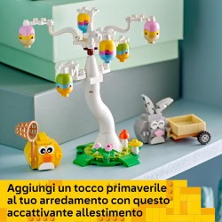 LEGO 40808 Coniglietto Pasquale e Caccia alle Uova - Giocattolo di Pasqua con Figure di Coniglio e Uccellino - Kit di Arti e Me
