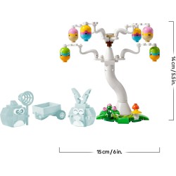 LEGO 40808 Coniglietto Pasquale e Caccia alle Uova - Giocattolo di Pasqua con Figure di Coniglio e Uccellino - Kit di Arti e Me