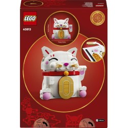 LEGO 40813 Gatto della Fortuna - Costruzioni per Adulti e Bambini - Modello da Esposizione - Animale con Zampa che Saluta, Mone