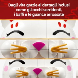 LEGO 40813 Gatto della Fortuna - Costruzioni per Adulti e Bambini - Modello da Esposizione - Animale con Zampa che Saluta, Mone