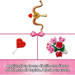 LEGO 40824 Titti - Uccellino Giocattolo - Modello Looney Tunes da Esposizione con Mazzo di Fiori, Cuore, Arco di Cupido e Suppo