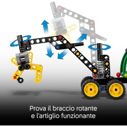 LEGO Technic 42218 Mietitrebbia Gommato John Deere 1470H - Veicolo Giocattolo da Cantiere - Kit di Modellismo - Gioco STEM con 