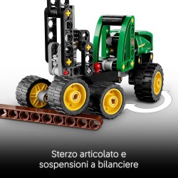 LEGO Technic 42218 Mietitrebbia Gommato John Deere 1470H - Veicolo Giocattolo da Cantiere - Kit di Modellismo - Gioco STEM con 