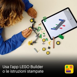 LEGO Technic 42218 Mietitrebbia Gommato John Deere 1470H - Veicolo Giocattolo da Cantiere - Kit di Modellismo - Gioco STEM con 
