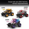 LEGO Technic 42219 Monster Jam Grave Digger Fuoco e Ghiaccio - Camion Giocattolo Pull-Back - Veicolo da Corsa con Dettagli Aute