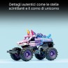 LEGO Technic 42220 Monster Jam Sparkle Smash a Retrocarica - Camion Giocattolo Pull-Back - Auto da Corsa a Tema Unicorno Rosa